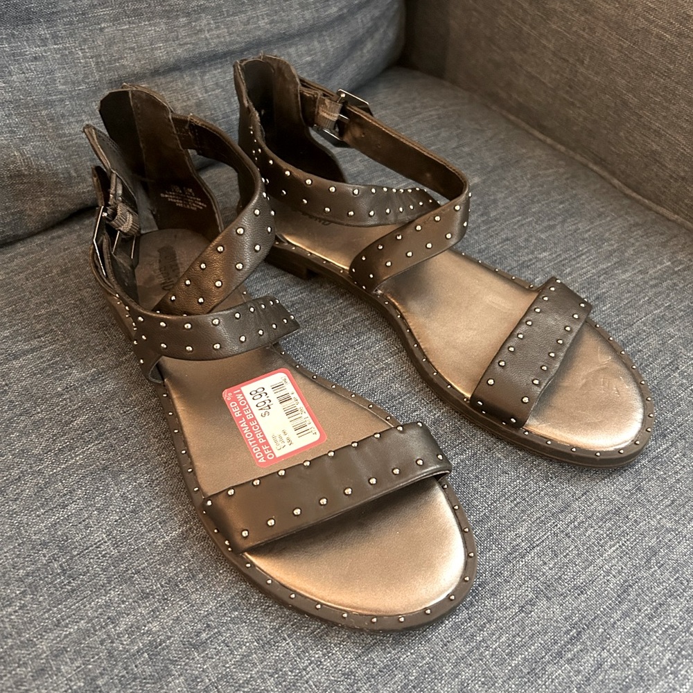 Black sandals. NEVER WORN